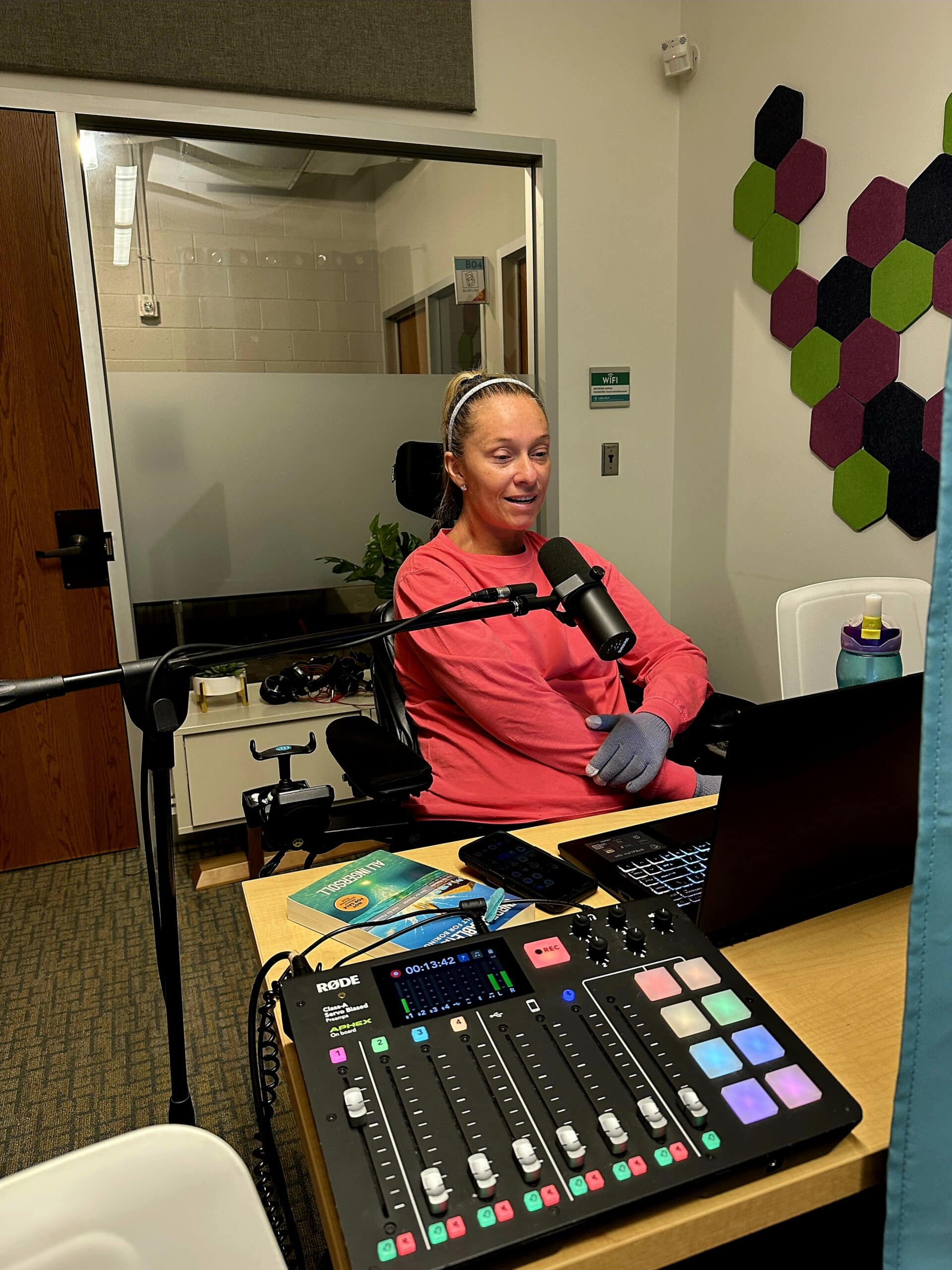 This is me recording my memoir Unbreakable(ish) — for the second time. Over
38 hours of narration, retakes, re-listening, and sitting with my own story longer than I ever
planned to. This photo reminds me that patience often looks boring, repetitive, and wildly
unglamorous… right before it becomes meaningful. The second photo is that the book launch
seen everything come together.