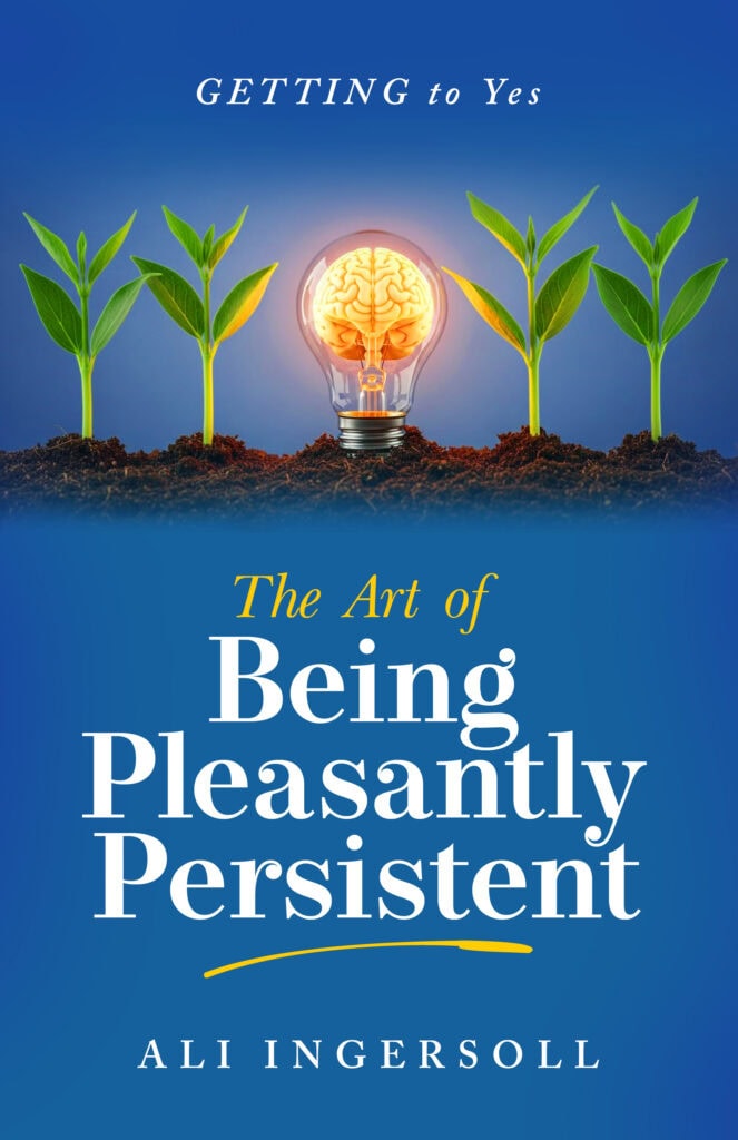 Cover image of Ali Ingersoll's book The Art of Being Pleasantly Persistent