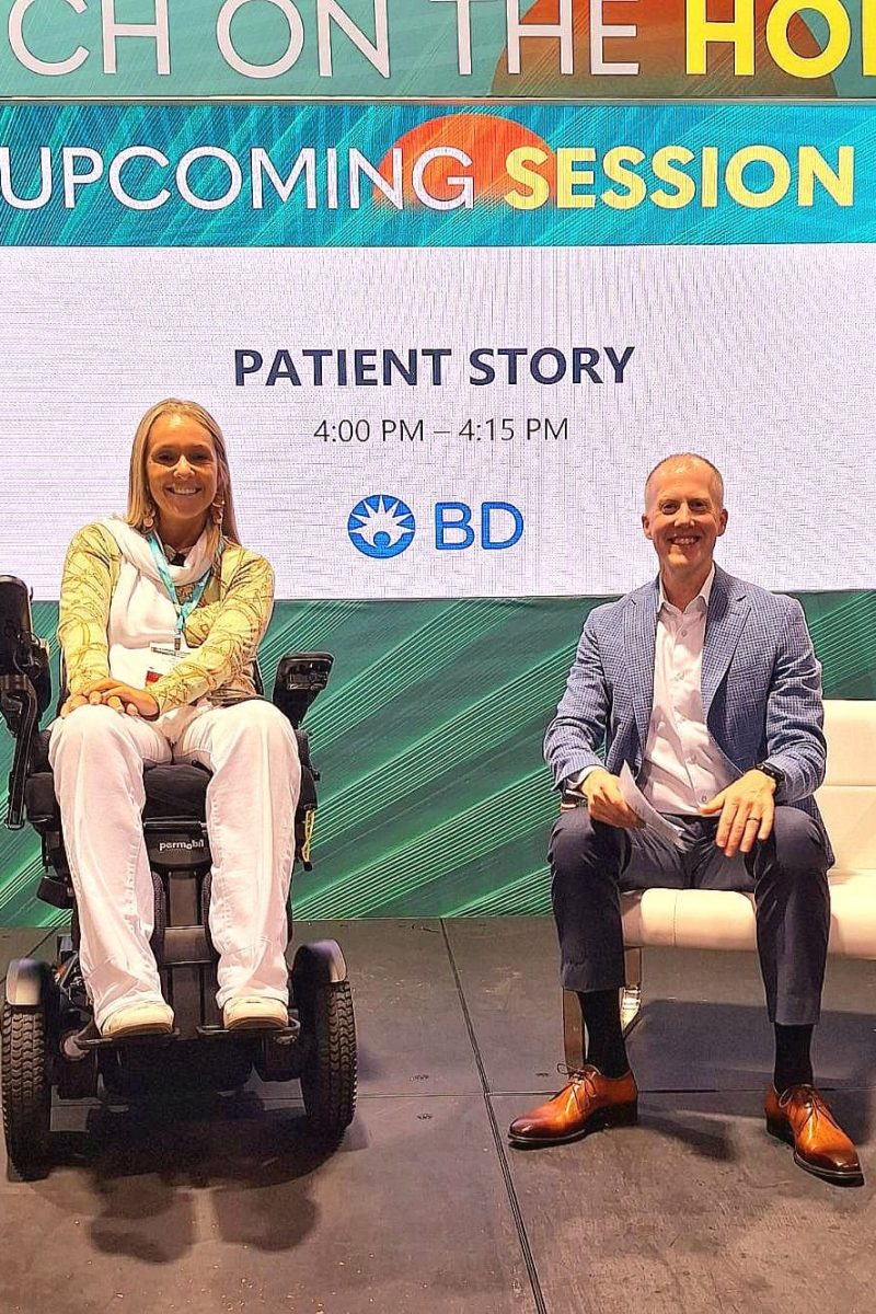 Ali Ingersoll holding fireside patient chats with Tech on the Horizon hosted by BD